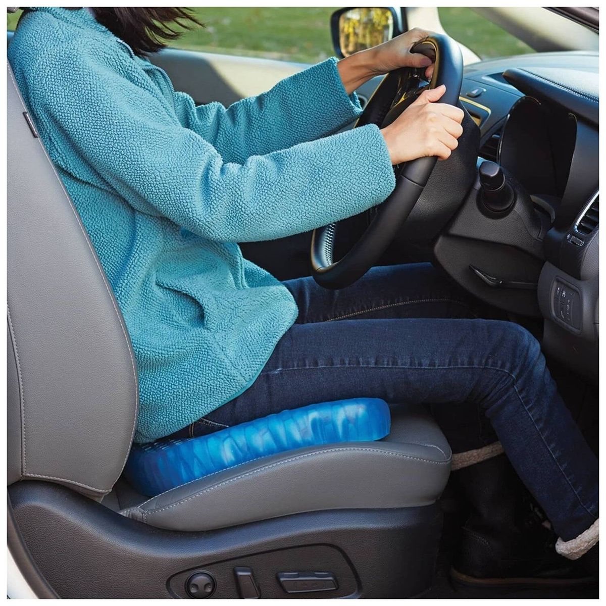 AURELA - Asiento Cojín Gel Ortopédico Para Sillas Auto Oficina.