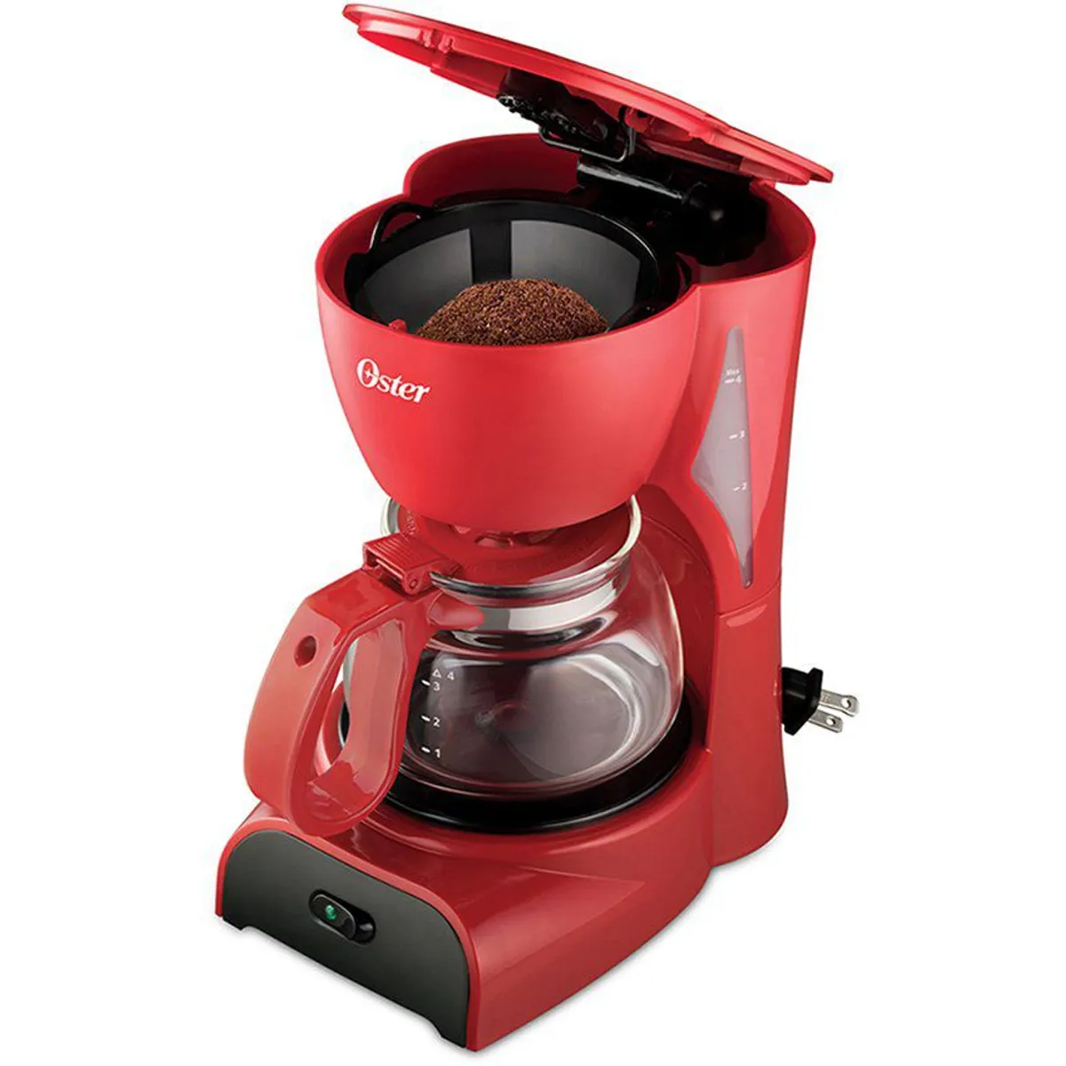 OSTER - Cafetera Oster BVSTDCDR5R-053  de 4 tazas  - rojo