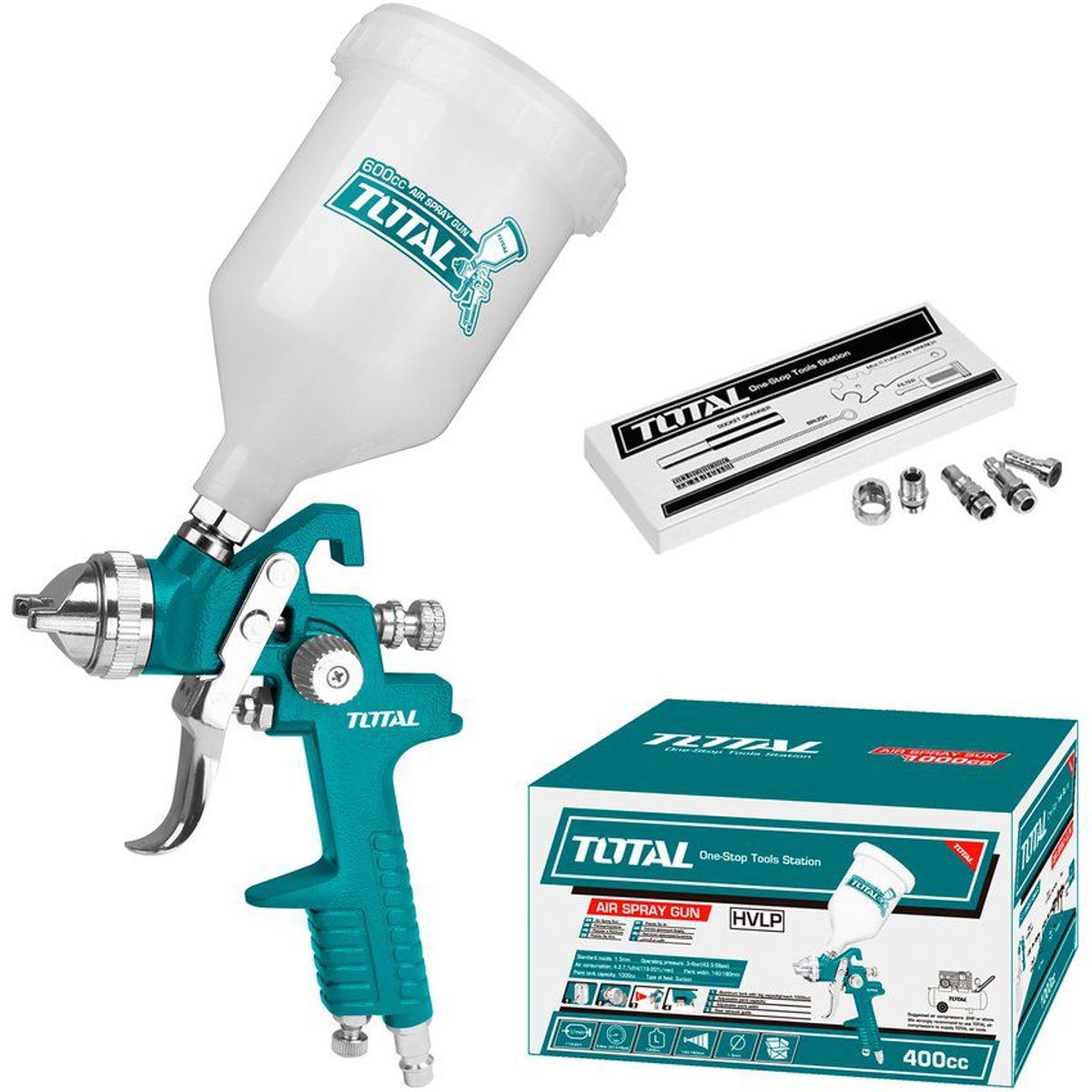 TOTAL TOOLS - PISTOLA DE PINTAR DE GRAVEDAD 600CC PULVERIZADORA TOTAL - TAT10601