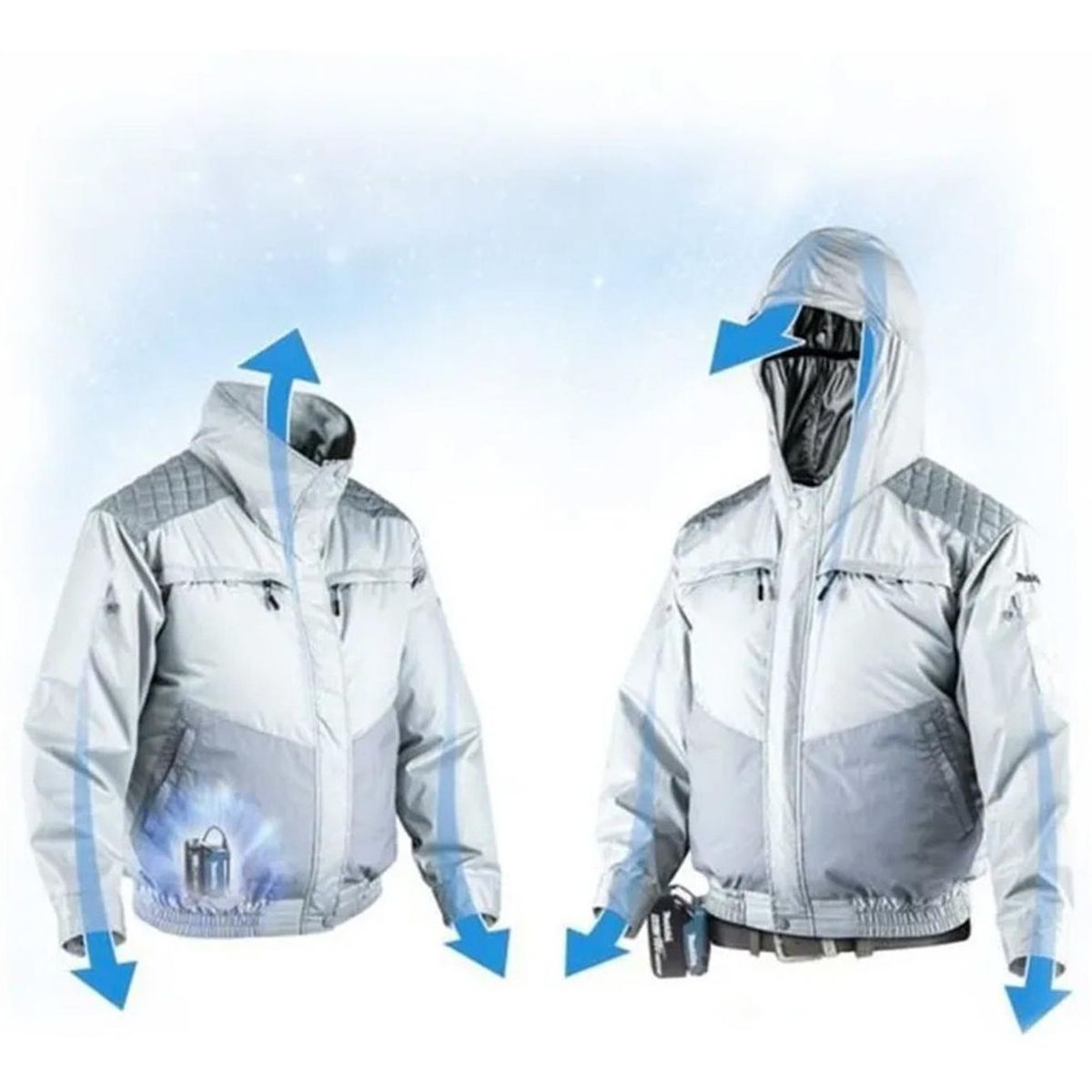 MAKITA - Casaca Ventilador Makita 12V 18V 2XL Antirreflectante