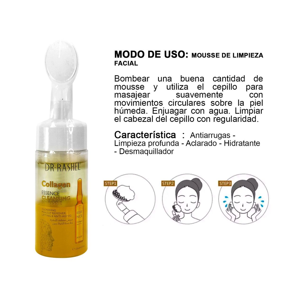 GENERICO - 1 Dr Rashel - Colágeno limpieza con esencia mousse - desmaquillador_123