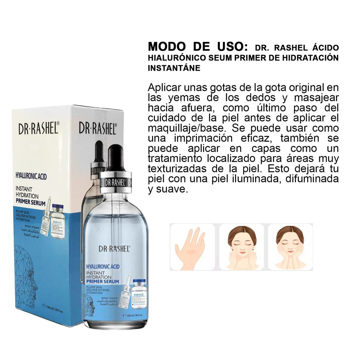 GENERICO - Dr Rashel ácido hialurónico serum primer de hidratación instantánea.
