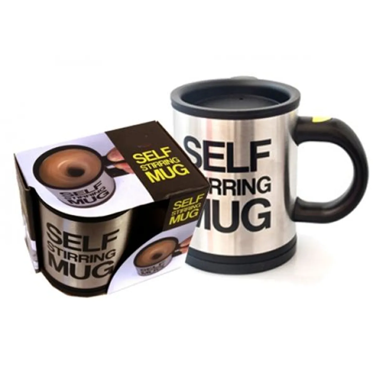 GENERICO - Taza Batidora Autoagitable Self Stirring Mug De Acero A Pila