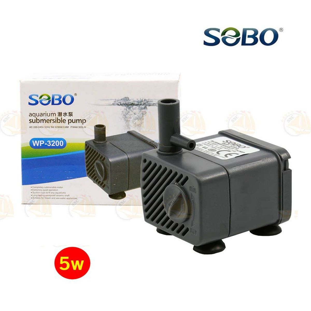 SOBO - Bomba De Agua sumergible Sobo 300lh Para Cascadas peceras
