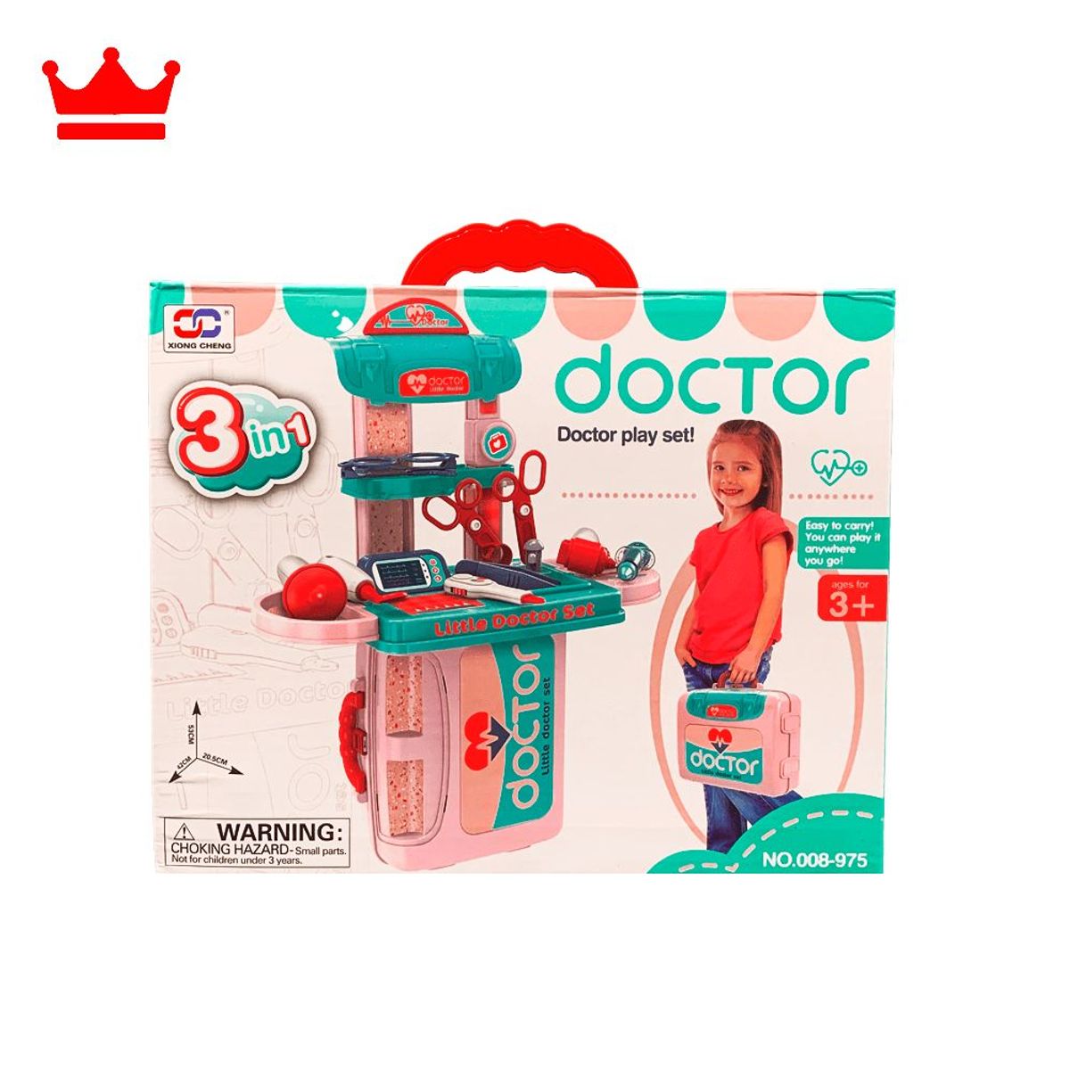 GENERICO - Juego set de Doctora 3 en 1