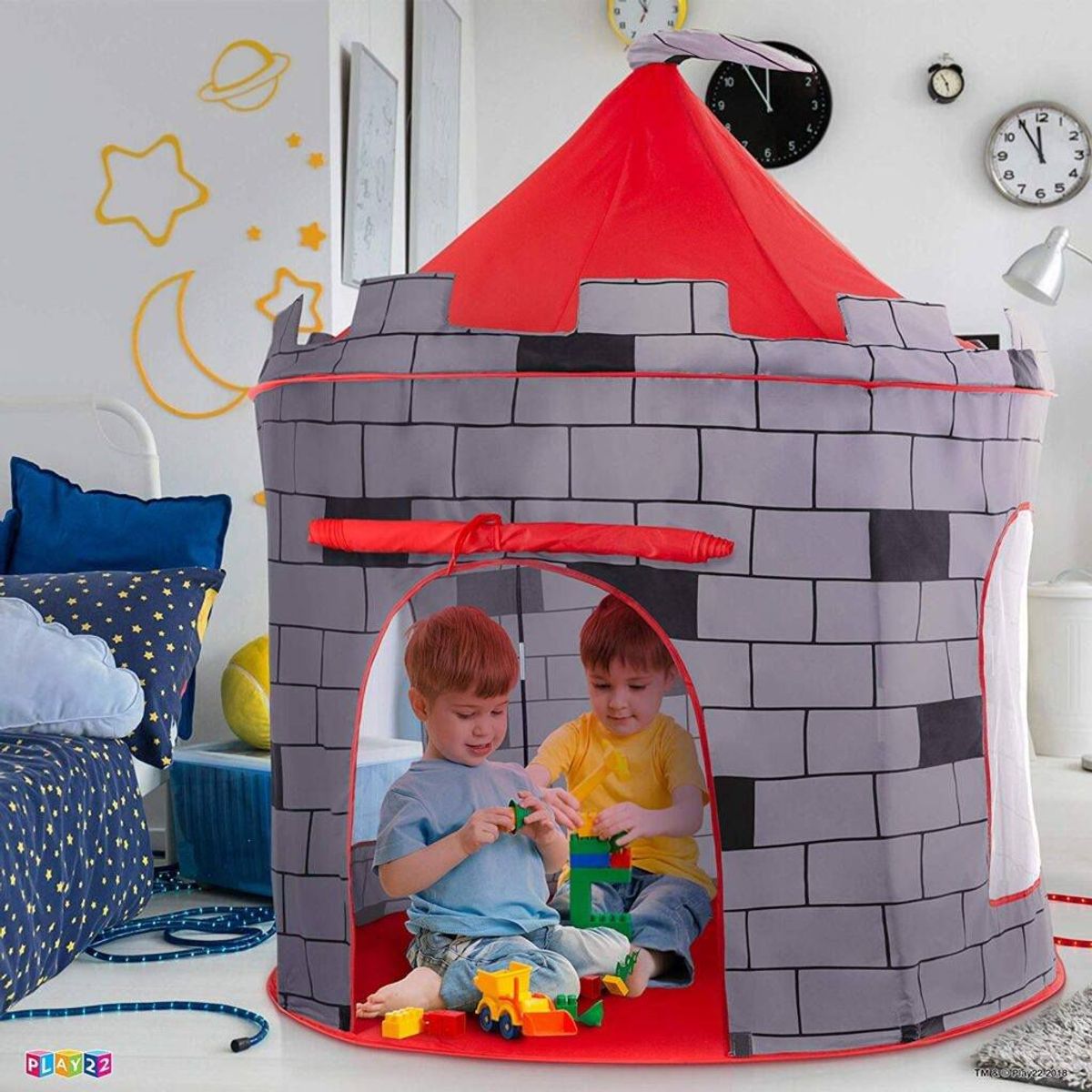 GENERICO - Carpa Castillo Casita Armable para Niños y Niñas Rojo