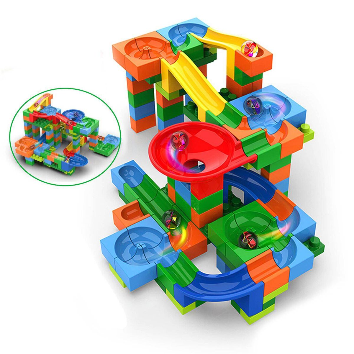 GENERICO - Juego Bloque de Construcción TRACK MAZE 180Pcs