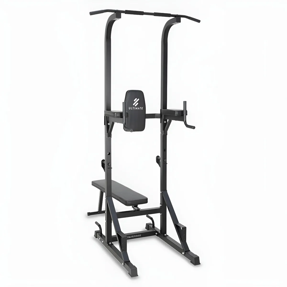 ULTIMATE FITNESS - Máquina - Estación Dominadas Paralelas Multifunción Pro con Banca