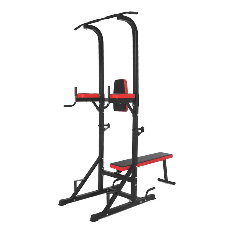 ULTIMATE FITNESS - Máquina - Estación Dominadas Paralelas Multifunción Pro con Banca