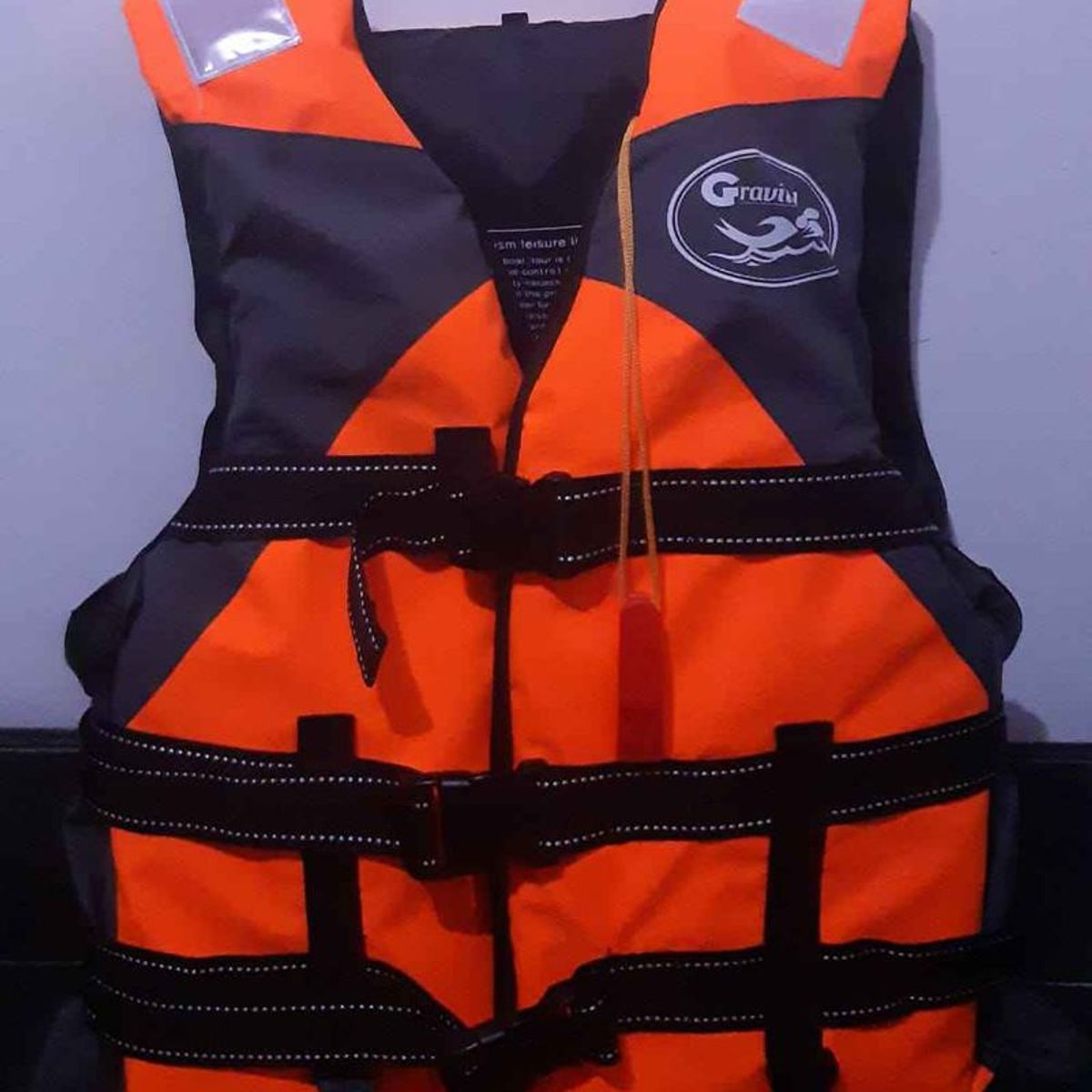 GRAVITAL - Chaleco Salvavidas con silbato Gravital sin cuello Naranja