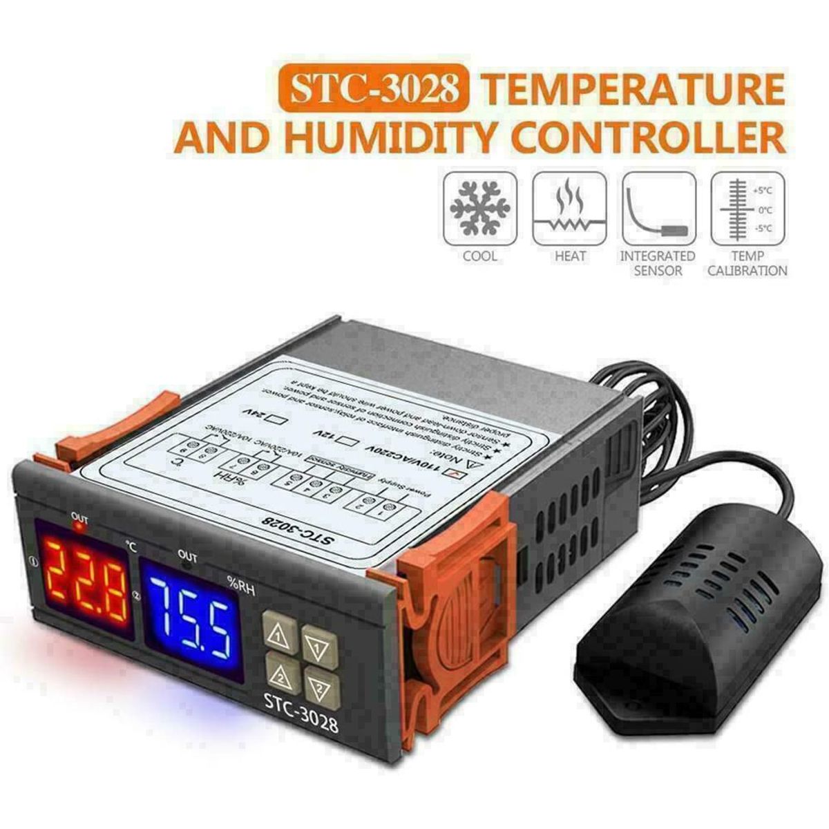 OEM - Termostato Higrostato Control Temperatura Humedad STC-3028