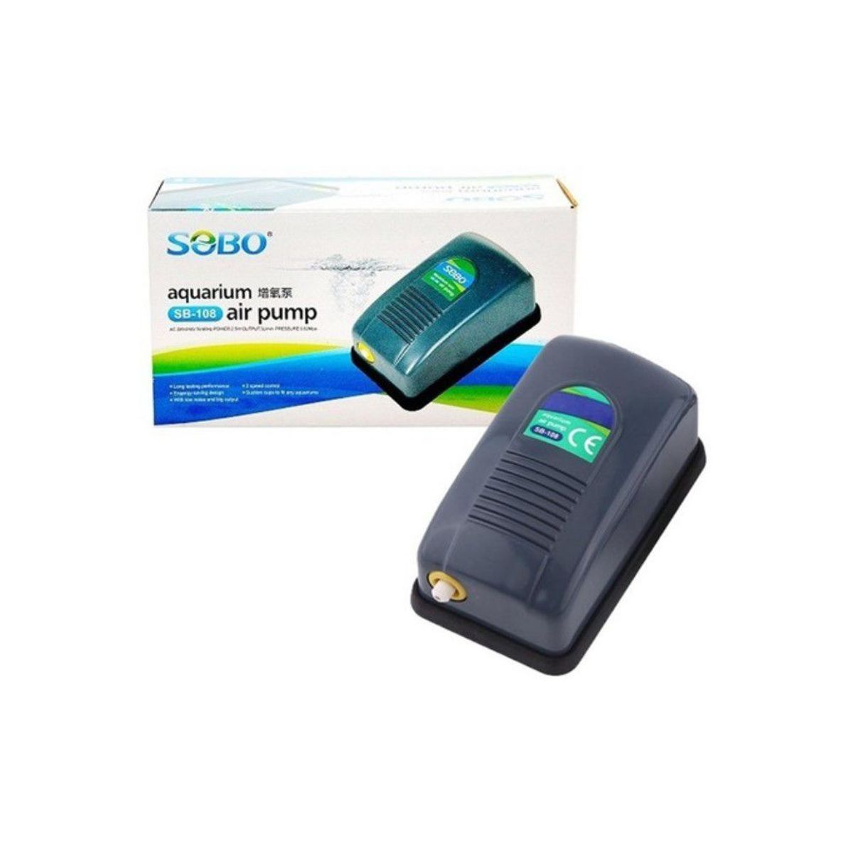 SOBO - Bomba De Aire Para Peceras Acuario 1 Salida Sobo