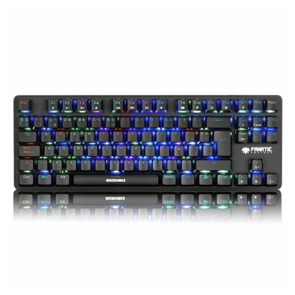 MICRONICS - Teclado Mecánico Micronics Fanatic Kratoss FK1008 RGB Tenkeyless