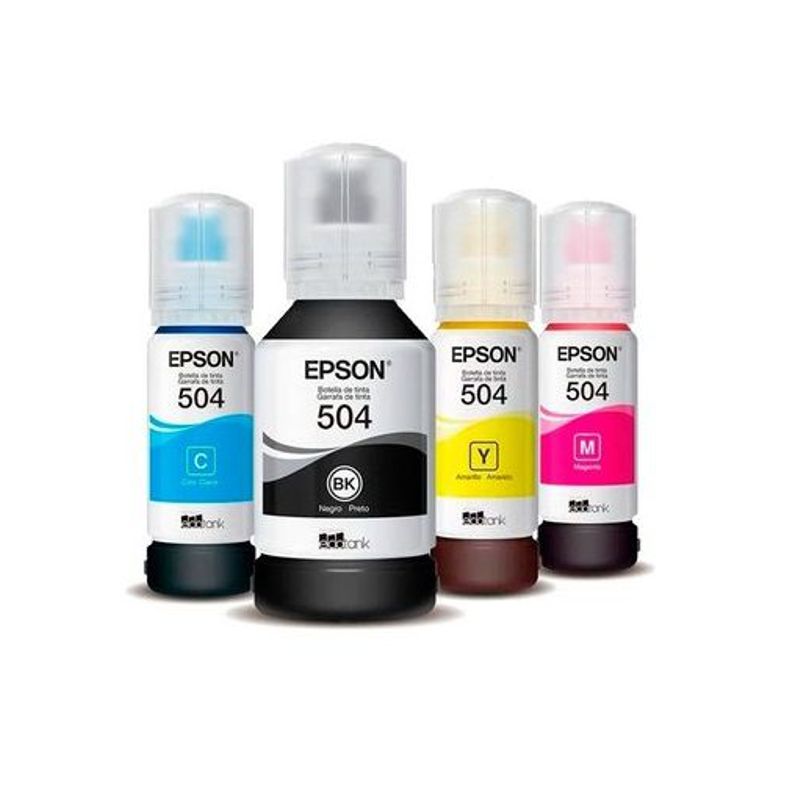 EPSON - Kit 4 Tintas Epson T504 Negro Cyan Magenta Yellow