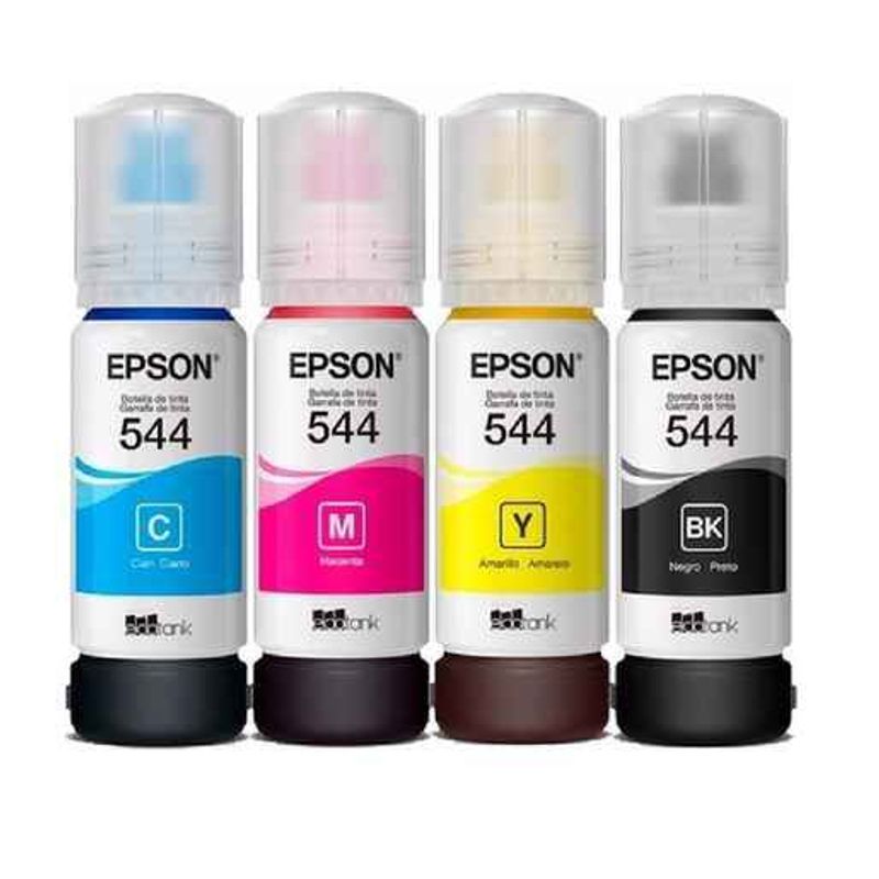EPSON - Kit 4 Tintas Epson T544 4 Colores Negro,cian, Magenta, Yellow