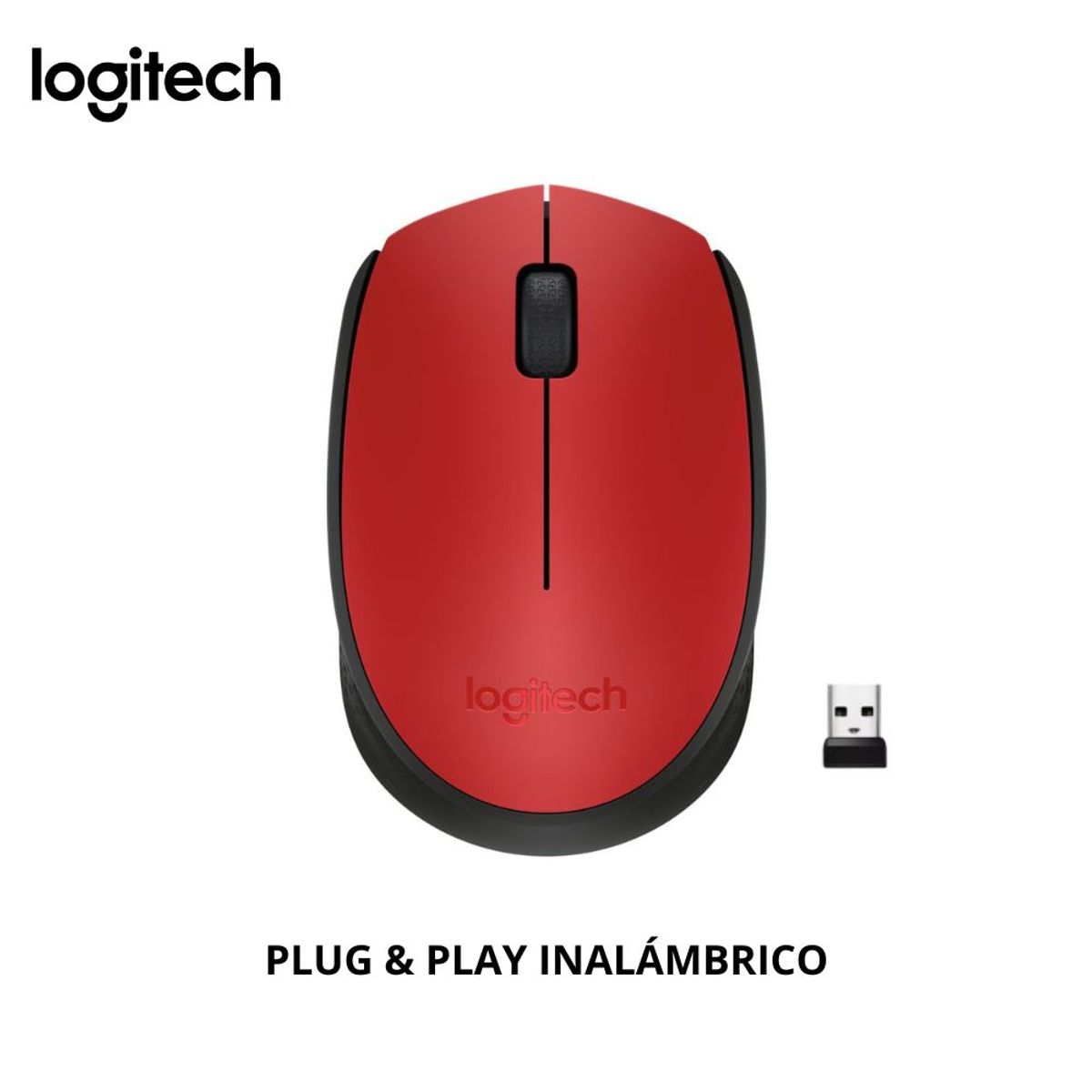 LOGITECH - Mouse Inalámbrico Logitech M170 Red