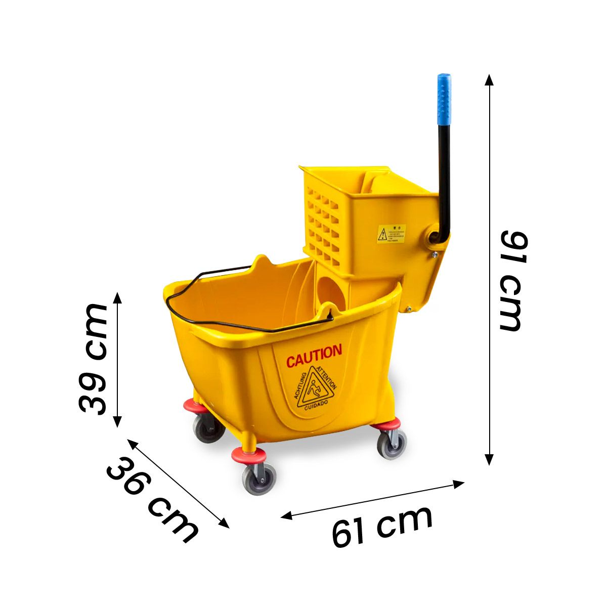 EXORIAM - Carrito balde de Limpieza exprimidor escurridor 36 litros