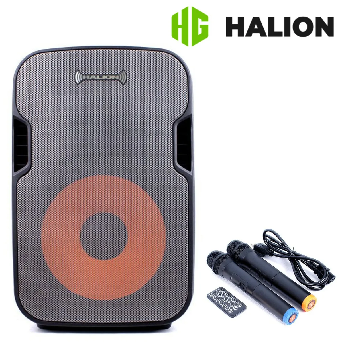 HALION - PARLANTE ACTIVO HALION PHA-15T 15 2UHF MIC SOLO CORRIENTE