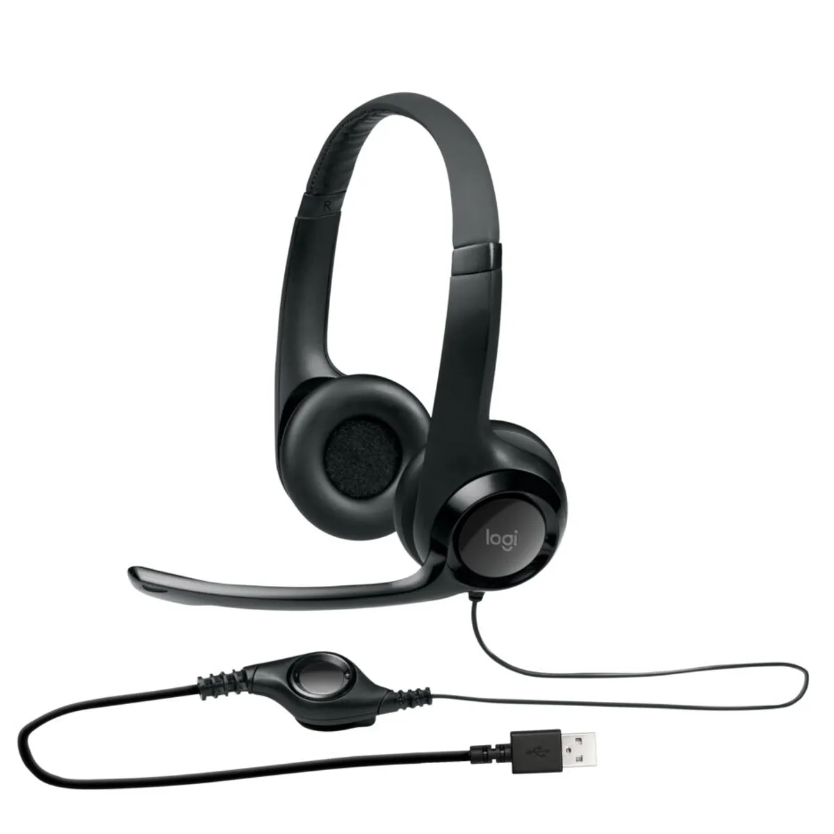 LOGITECH - Audífono Con Micrófono Logitech H390 Usb Cancelación De Ruido Negro