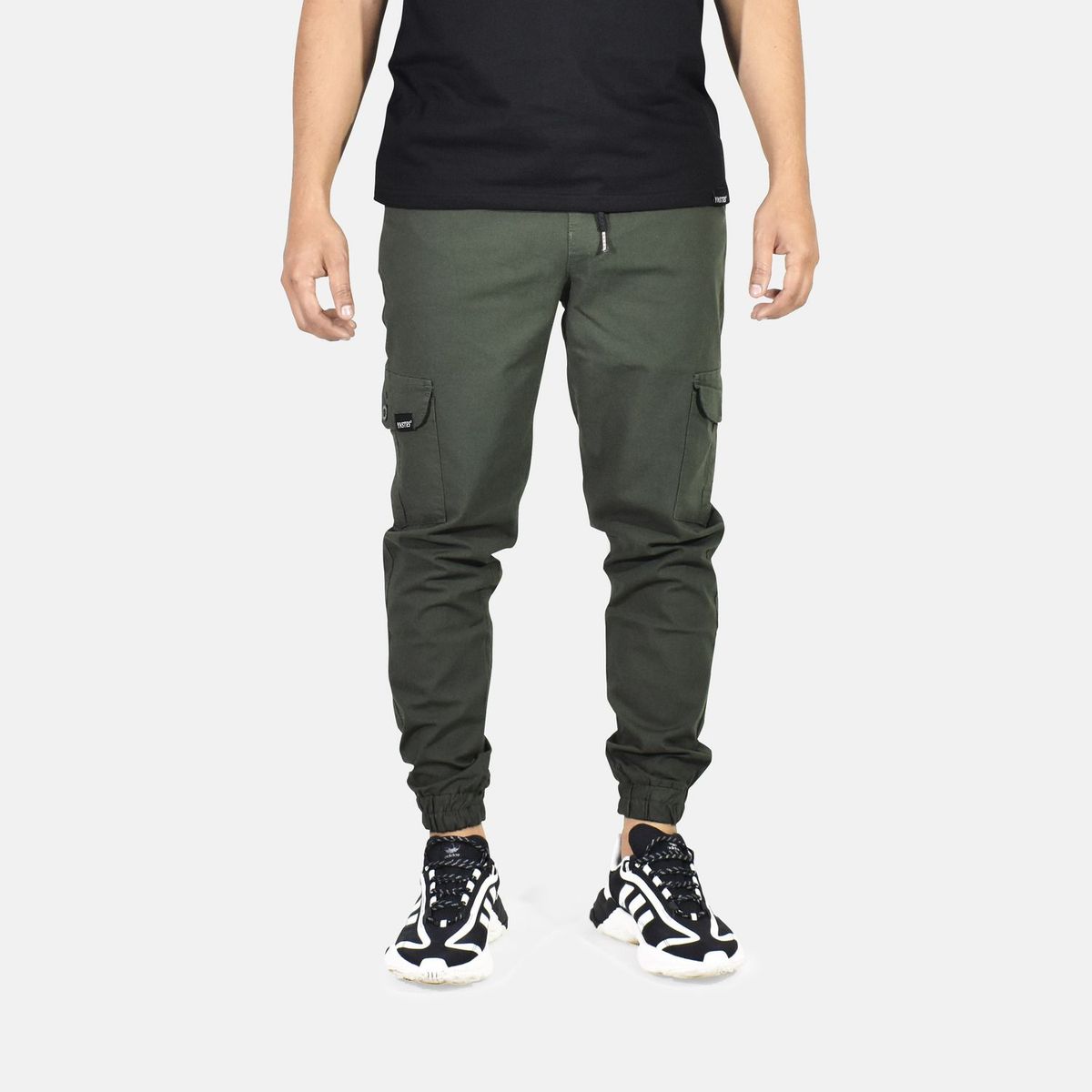 YONISTERS CLOTHING - Jogger Cargo Drill Semipitillo Yonisters Clothing Verde