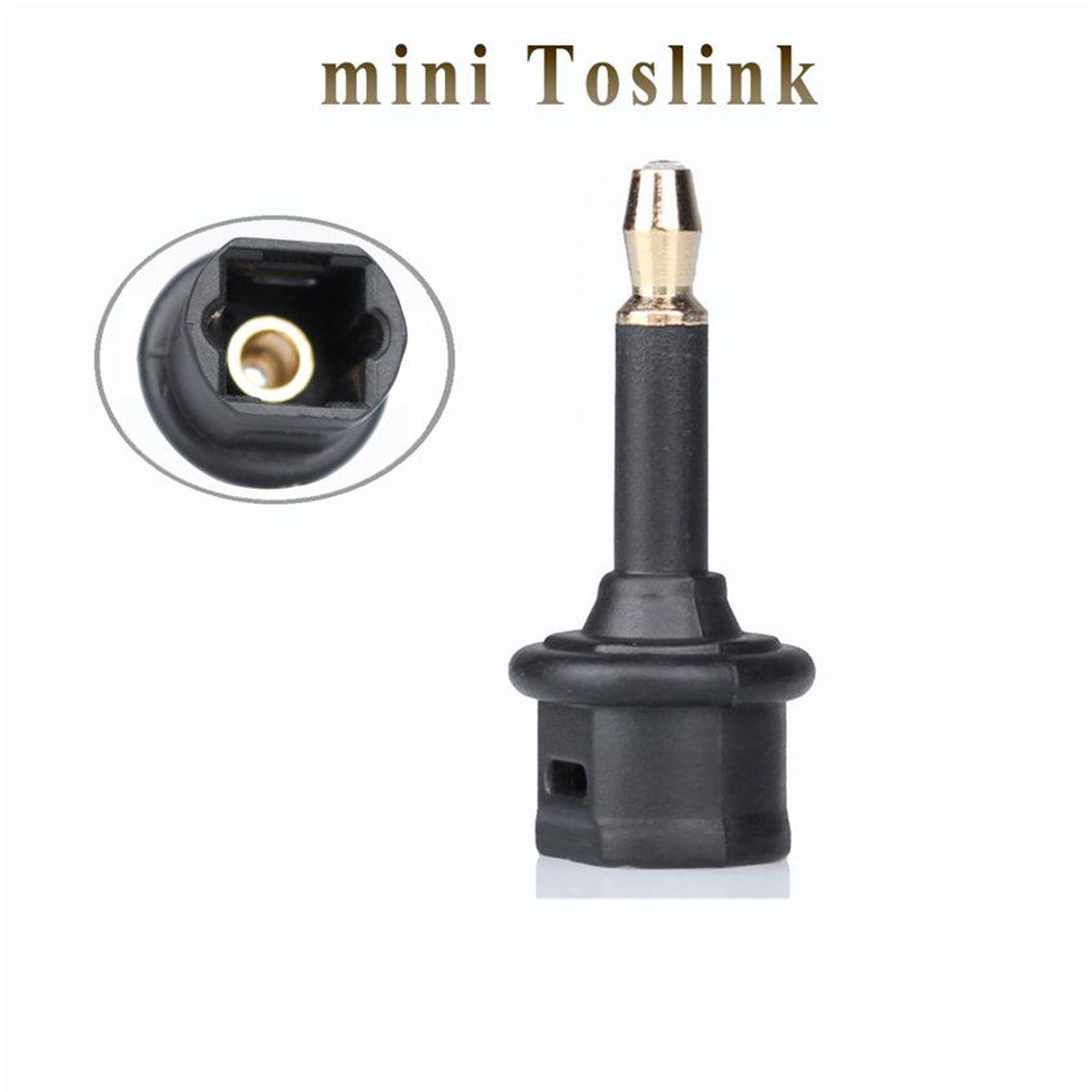 GENERICO - Adaptador de Conector Toslink a Mini Toslink 3.5mm - 02 Unidades