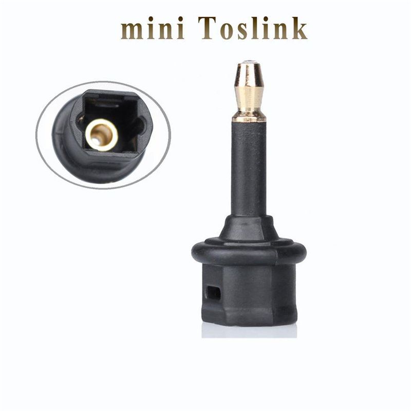 GENERICO - Adaptador de Conector Toslink a Mini Toslink 3.5mm - 02 Unidades