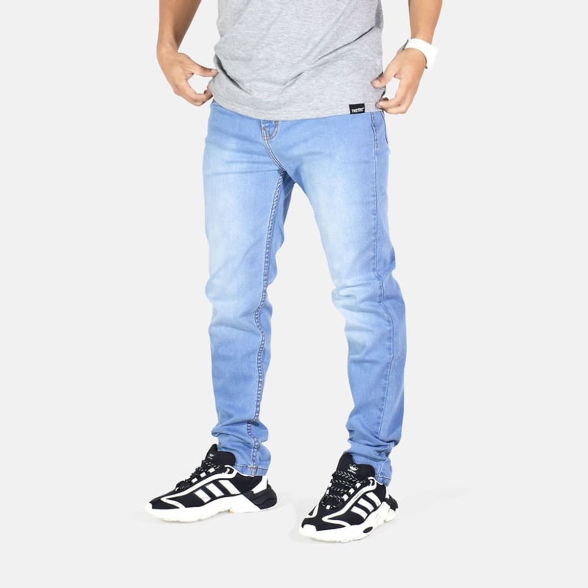 YONISTERS CLOTHING - Denim Jean Semipitillo Stretch Yonisters Clothing Celeste