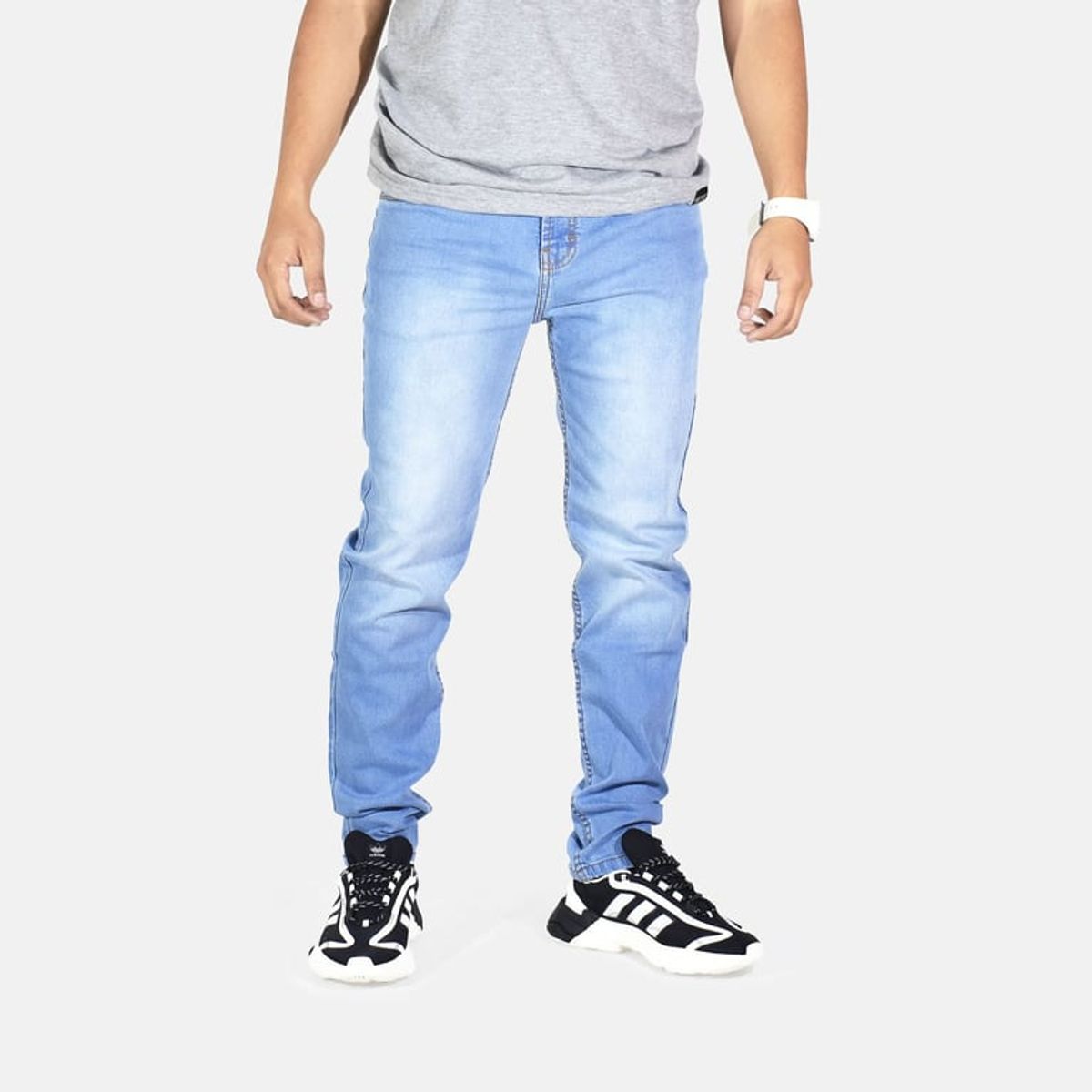 YONISTERS CLOTHING - Denim Jean Semipitillo Stretch Yonisters Clothing Celeste