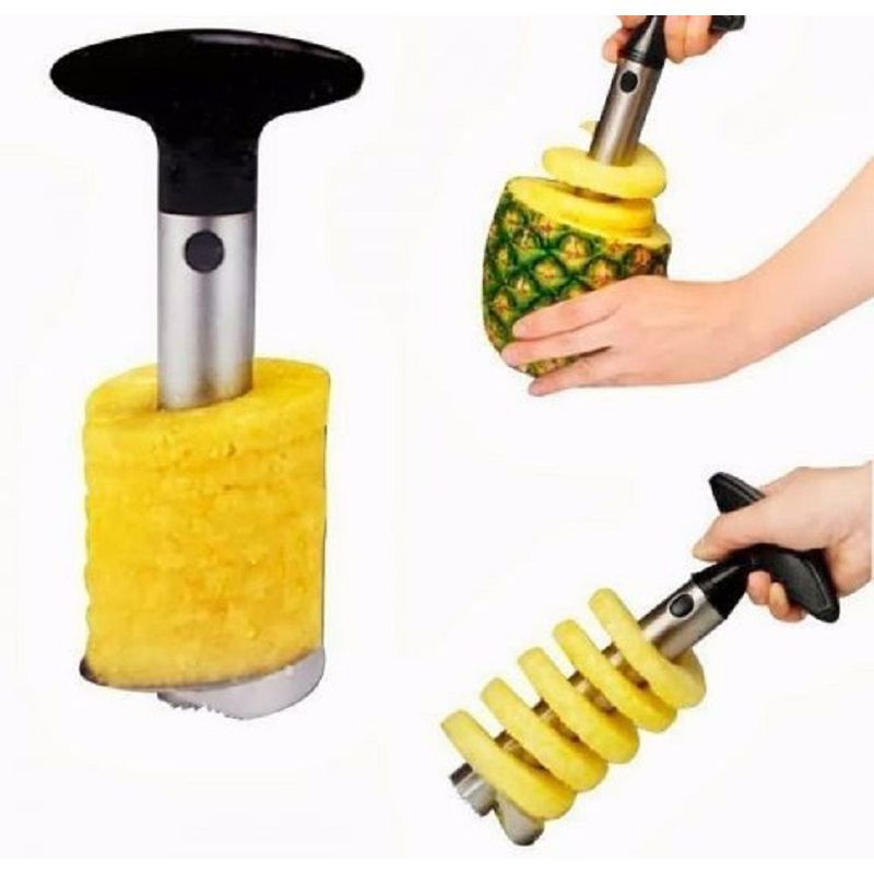 GENERICO - Pelador De Piña Acero Inoxidable  Rebanador Y Cortador