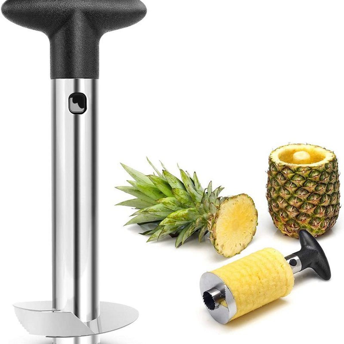 GENERICO - Pelador De Piña Acero Inoxidable  Rebanador Y Cortador