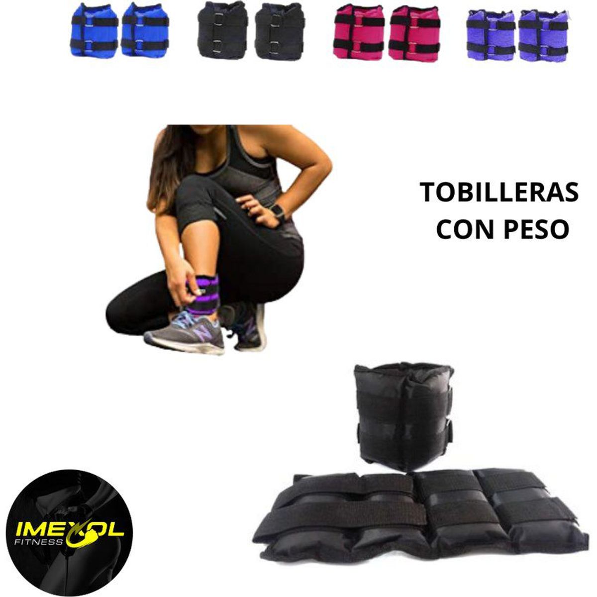 GENERICO - Tobilleras peso arena de 1kg precio por par
