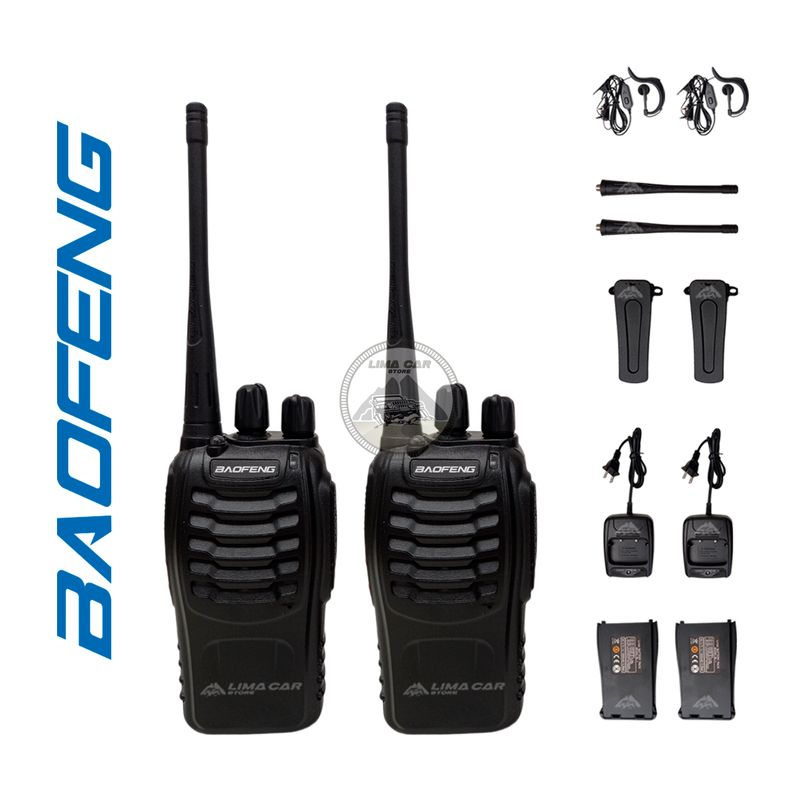 BAOFENG - Pack 2 Radios portátiles BF888S Baofeng Walkie Talkie UHF 16 Canales