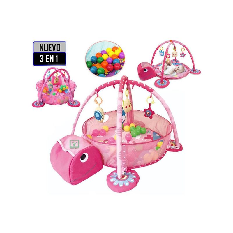 IDEAL - Gimnasio de bebe didáctico 3 en 1 con pelotas r