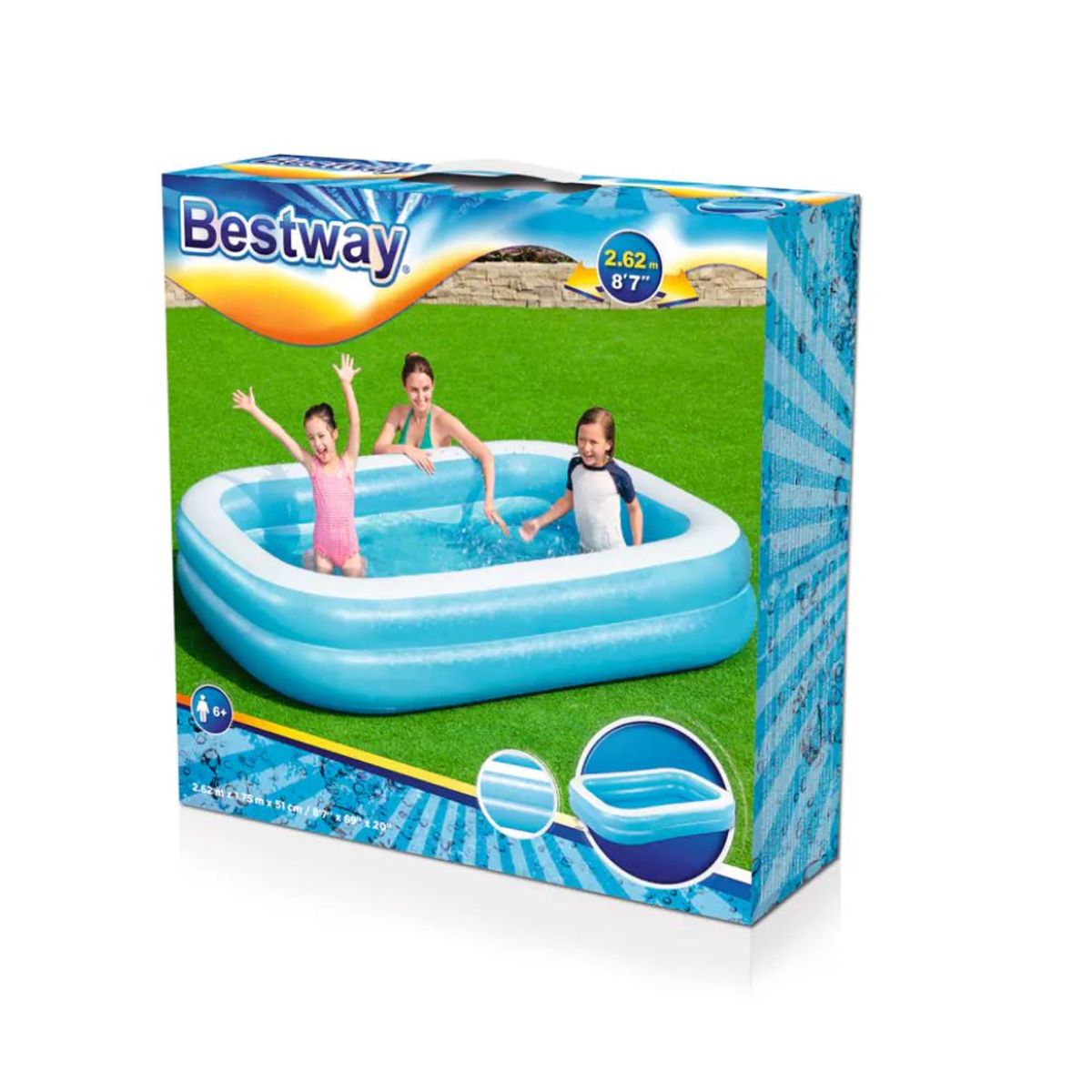 BESTWAY - Bestway- piscina inflable  201cm x 150cm x 51cm