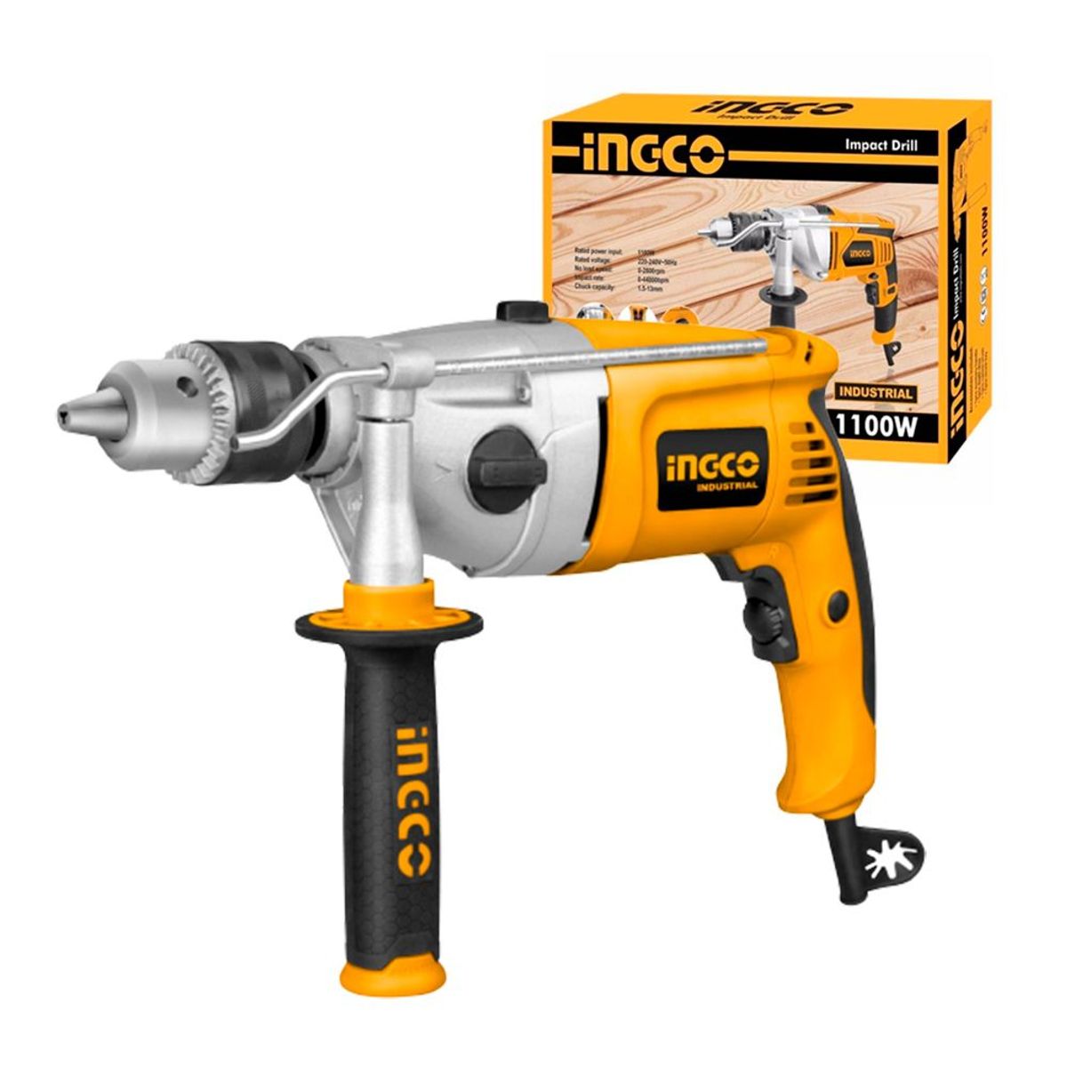 INGCO TOOLS - Taladro Percutor Ingco ID211002 Industrial  5/8" 1100W V.V.R.
