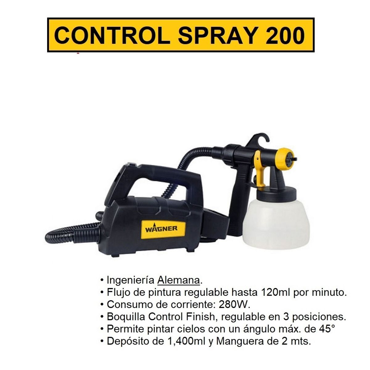 WAGNER - Pistola para Pintar Wagner - CONTROL SPRAY 200