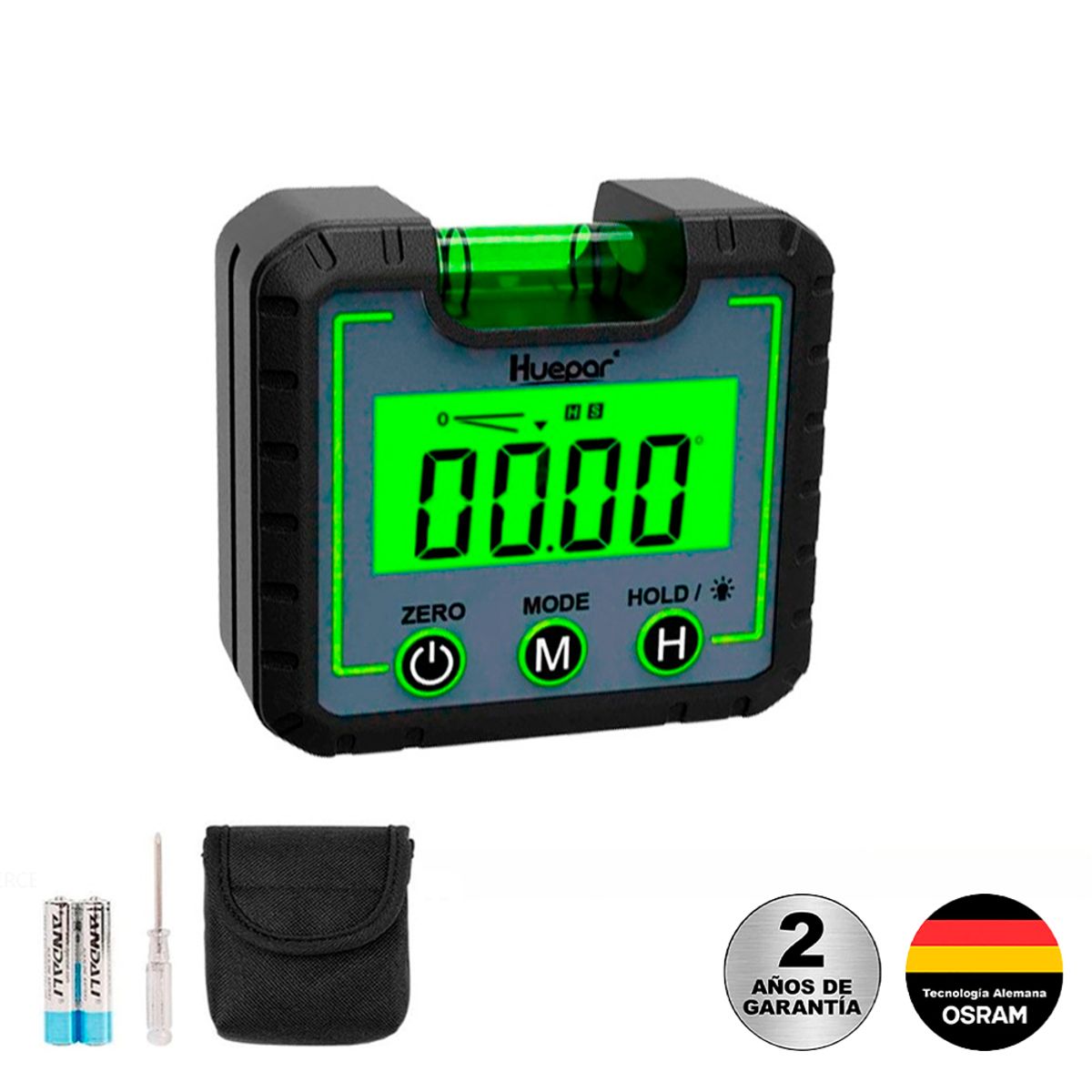 HUEPAR - Medidor de Angulos de Nivel Digital Huepar AG01 Magnetico