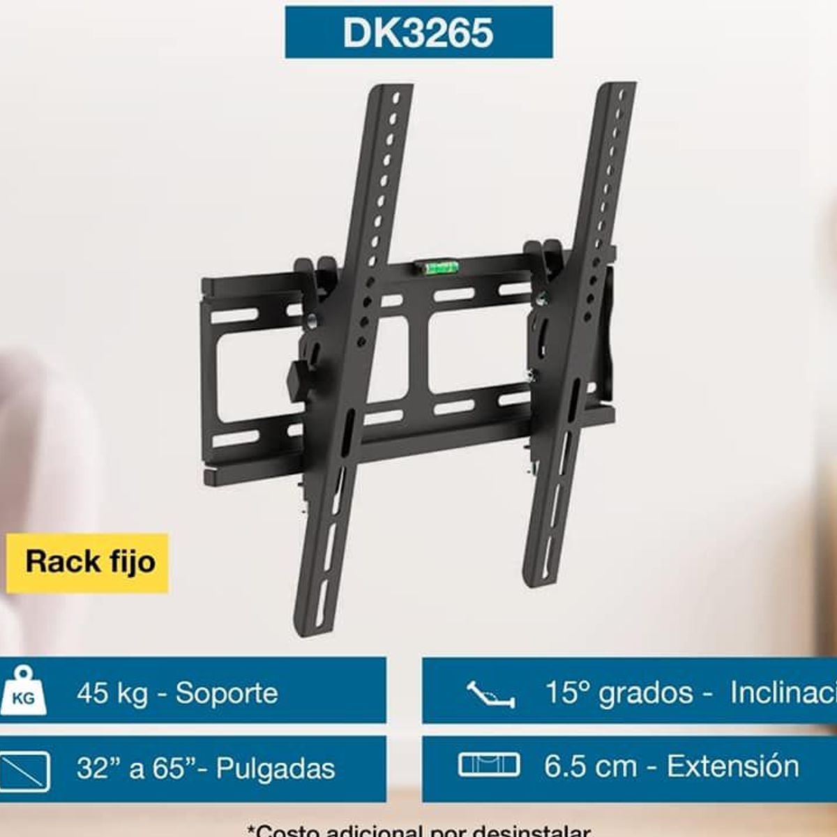 D' KAZA - RACK FIJO CON INCLINACION  15 ° PARA TV DKza DK3265 DE 32 hasta 70