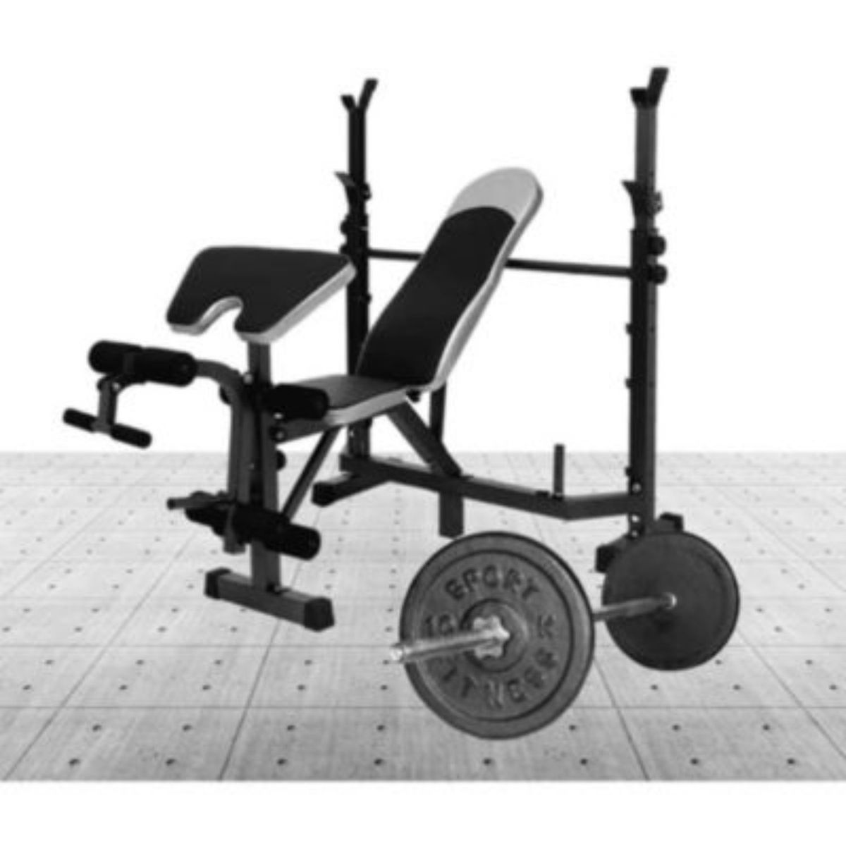 URBAN FIT - Banca para pecho importado  + set de pesas 22 kg + barra recta 1.80 cm