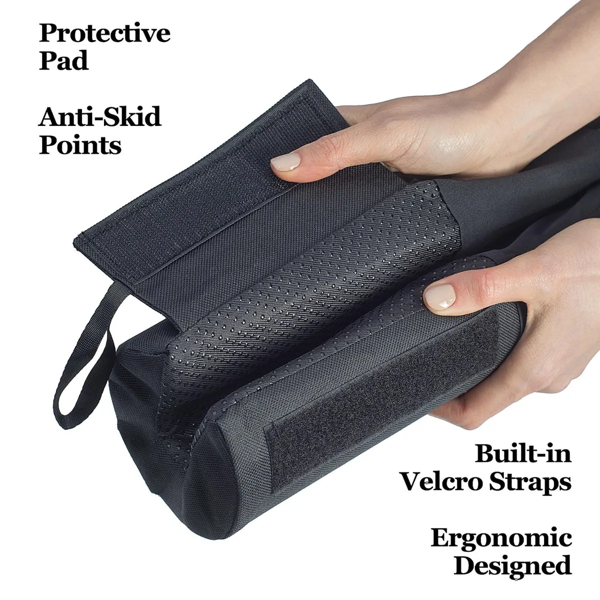 URBAN FIT - Protector de barra para ejercicios  con Funda - Negro