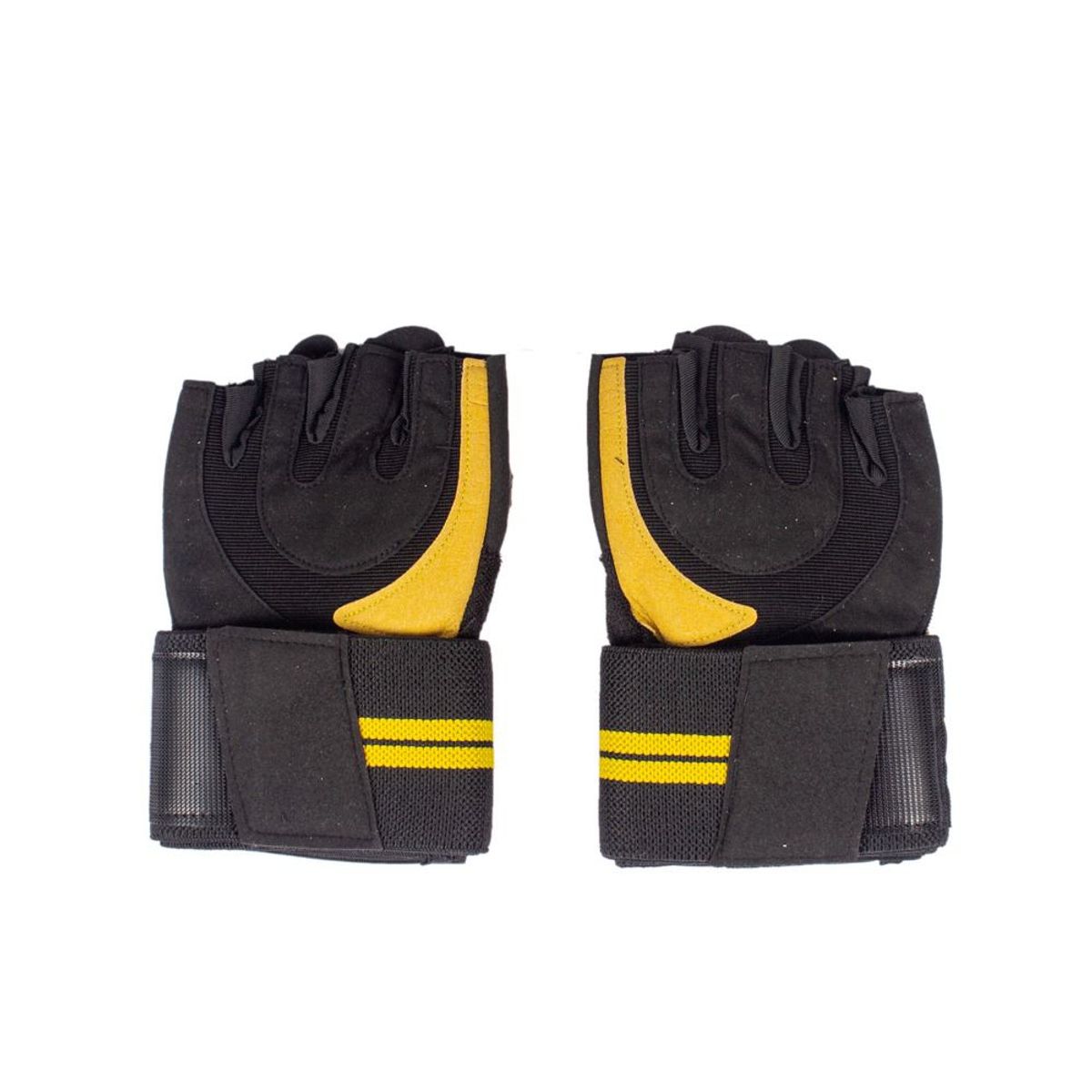 URBAN FIT - Guantes para pesas con muñequera - amarillo