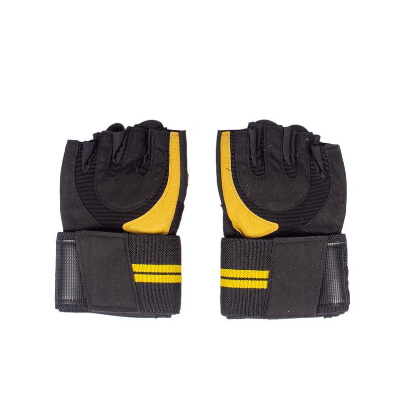 URBAN FIT - Guantes para pesas con muñequera - amarillo