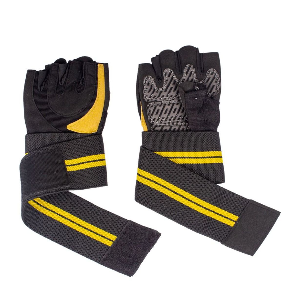 URBAN FIT - Guantes para pesas con muñequera - amarillo