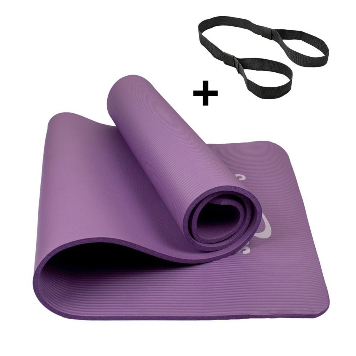 URBAN FIT - Colchoneta  mat pilates + ligas -10 mm morado