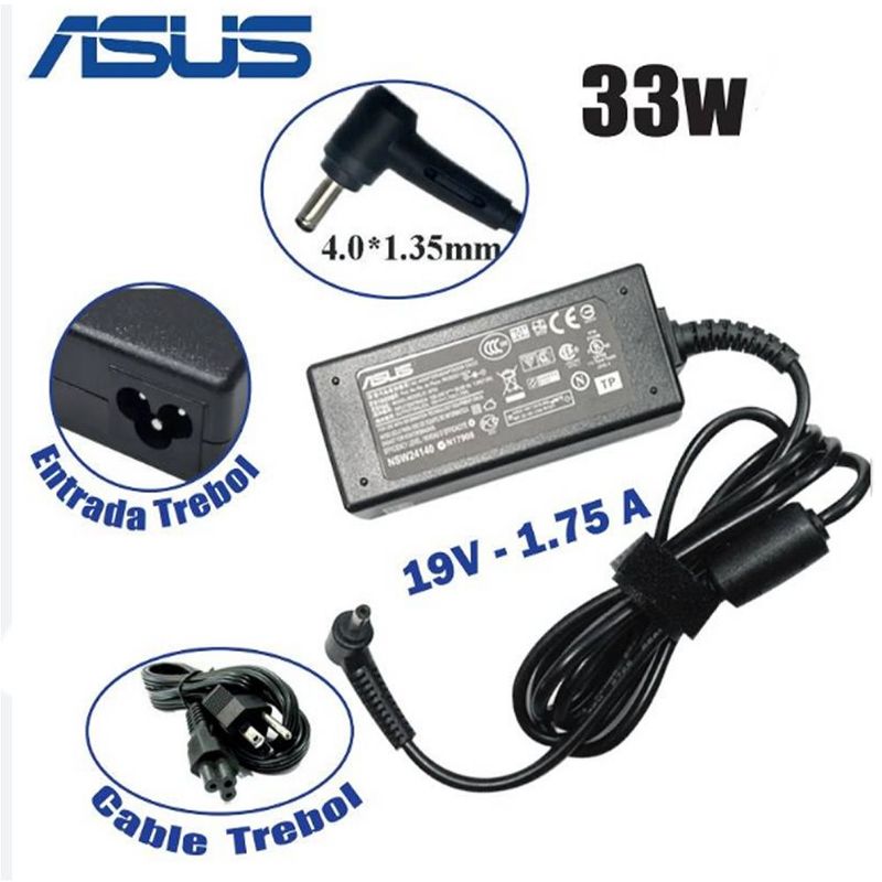 ASUS - CARGADOR COMPATIBLE ASUS 19V 1.75A - 4.0 X 1.35mm 33W