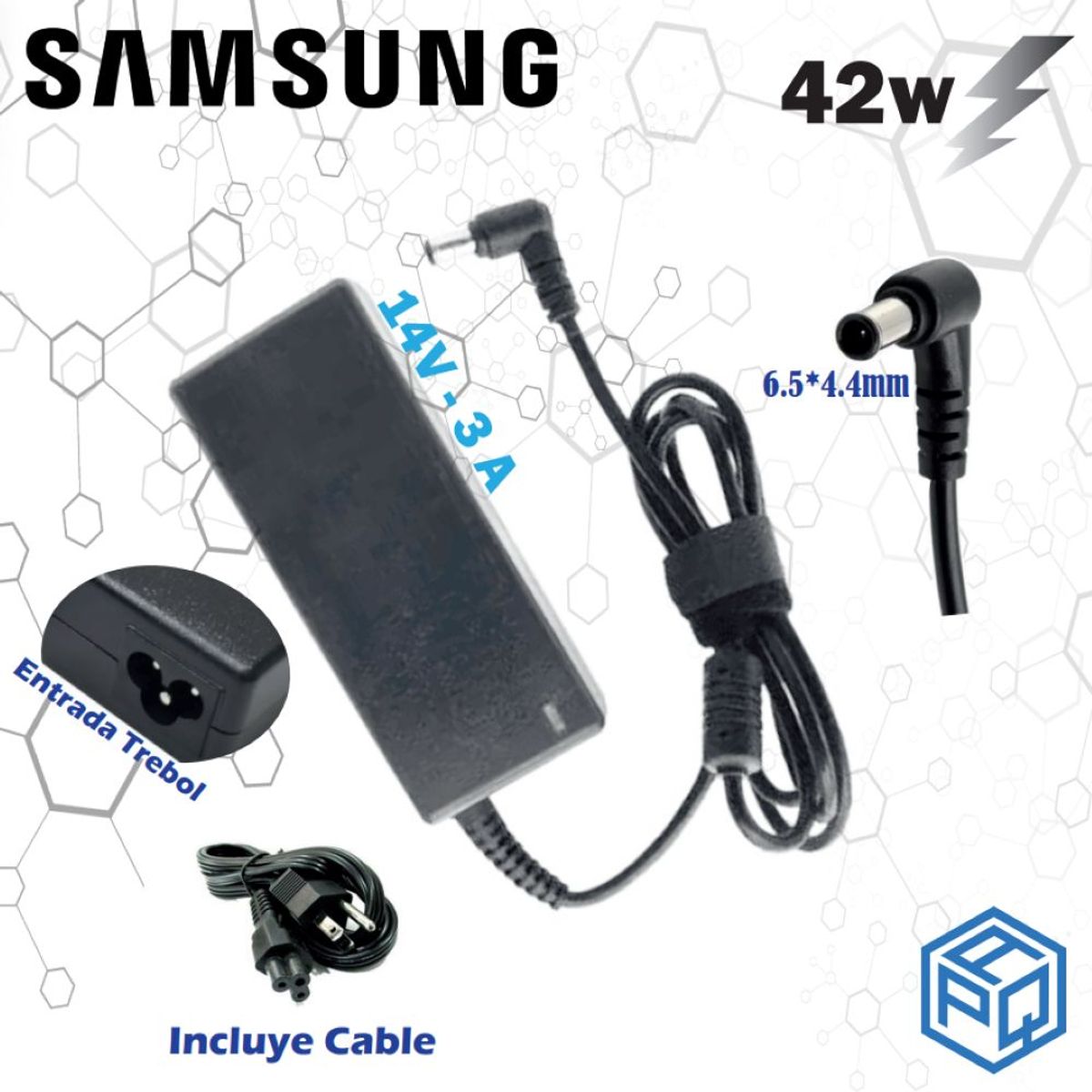 SAMSUNG - CARGADOR GENERICO SAMSUNG 14v 3A 42w - 6.5 X 4.4mm 42W