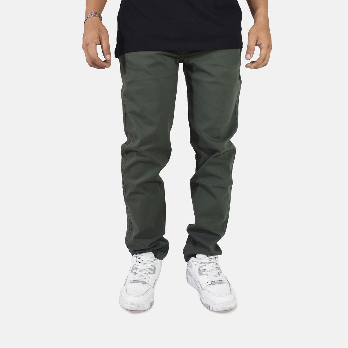 YONISTERS CLOTHING - Pantalón Drill Semipitillo Stretch Yonisters Clothing Verde