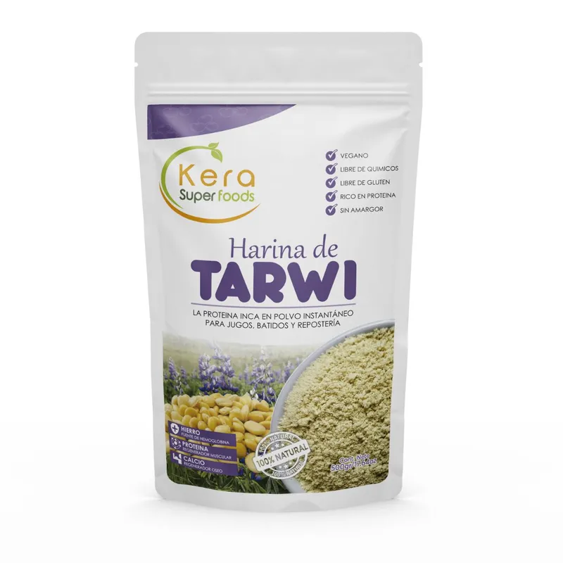 KERA SUPERFOODS - HARINA DE TARWI O LUPINO 500GR - KERA SUPERFOODS