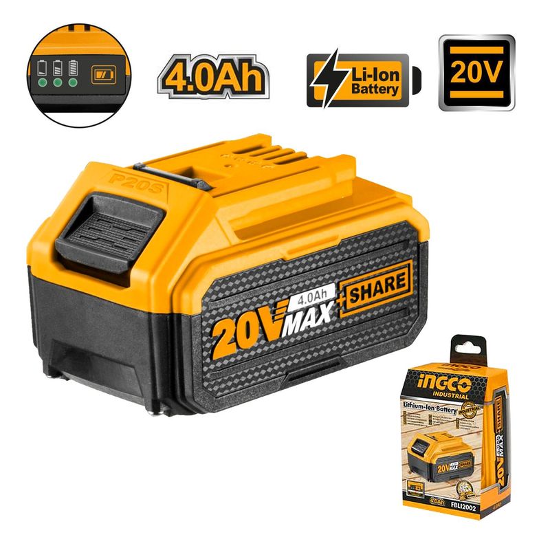 INGCO TOOLS - BATERÍA DE LITIO 20v MULTIHERRAMIENTAS 4AH INGCO TOTAL SUPER SELECT