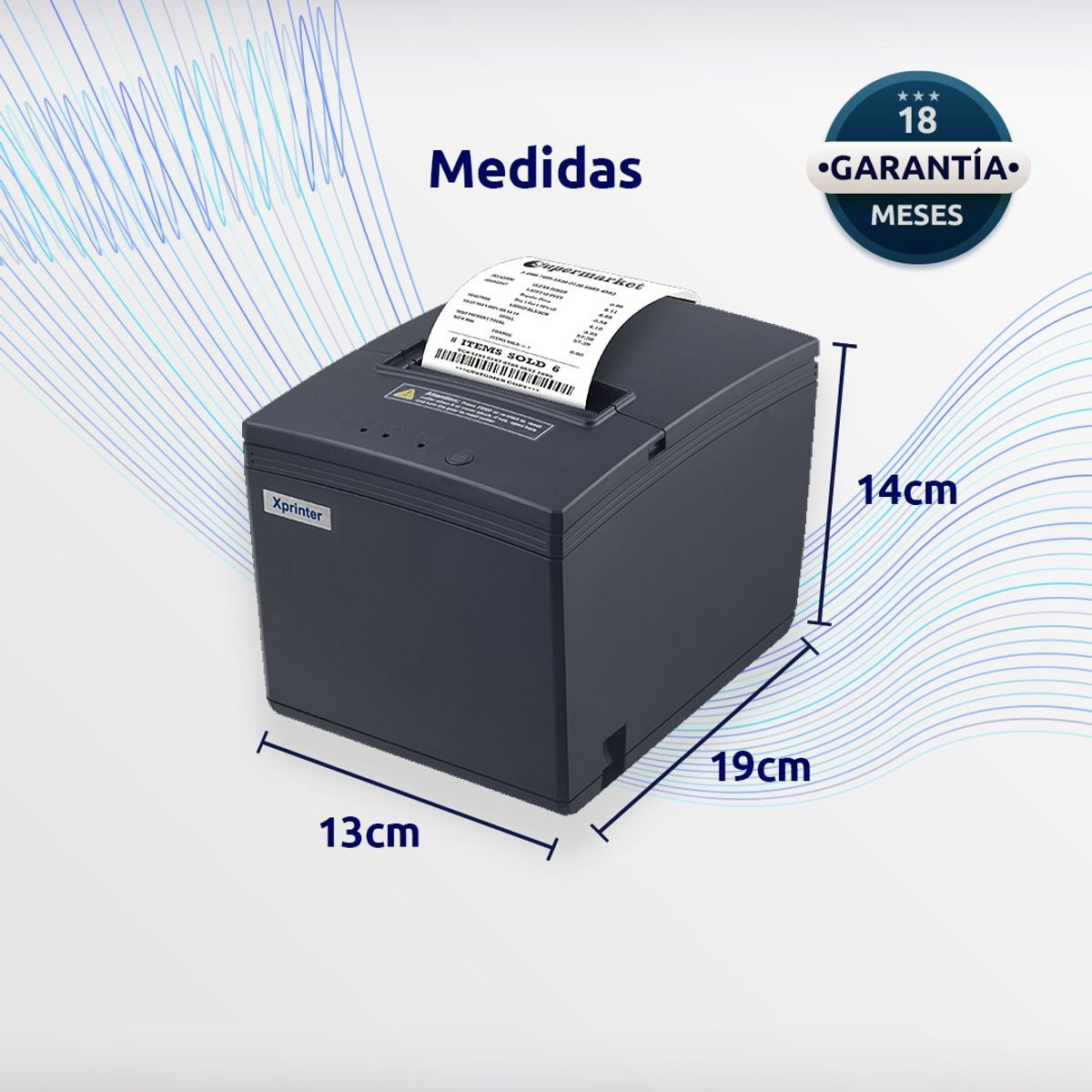 XPRINTER - Impresora ticketera térmica tickets 80mm USB LAN XPRINTER E200L para facturación electrónica